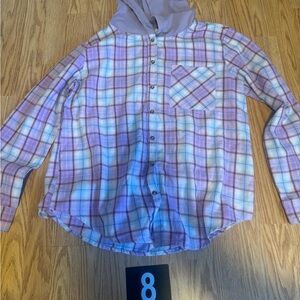 Plaid Kids Shirt with Hood